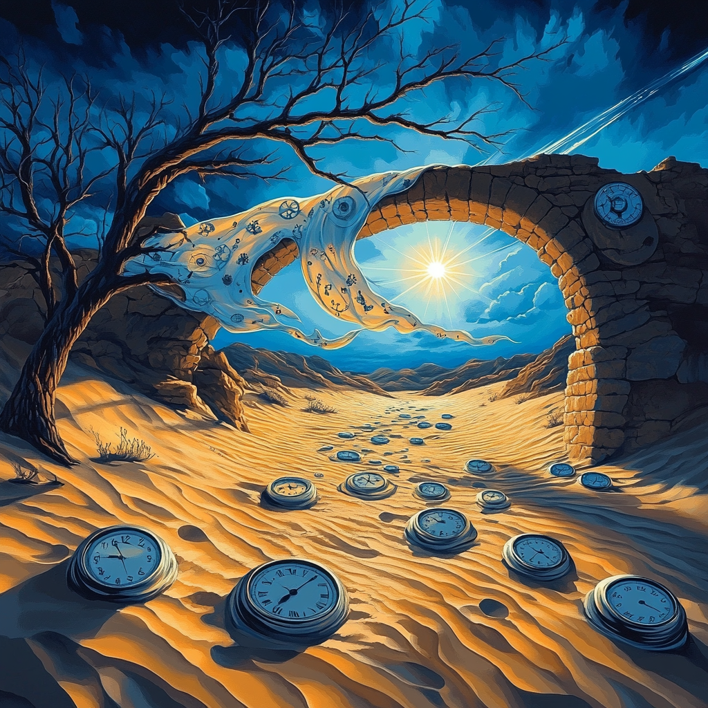 Salvador Dali Inspired Desert Timepieces And Comets paint by number