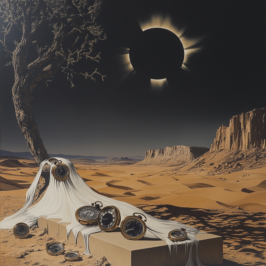 Salvador Dali Inspired Desert Clock Eclipse Paint by numbers art