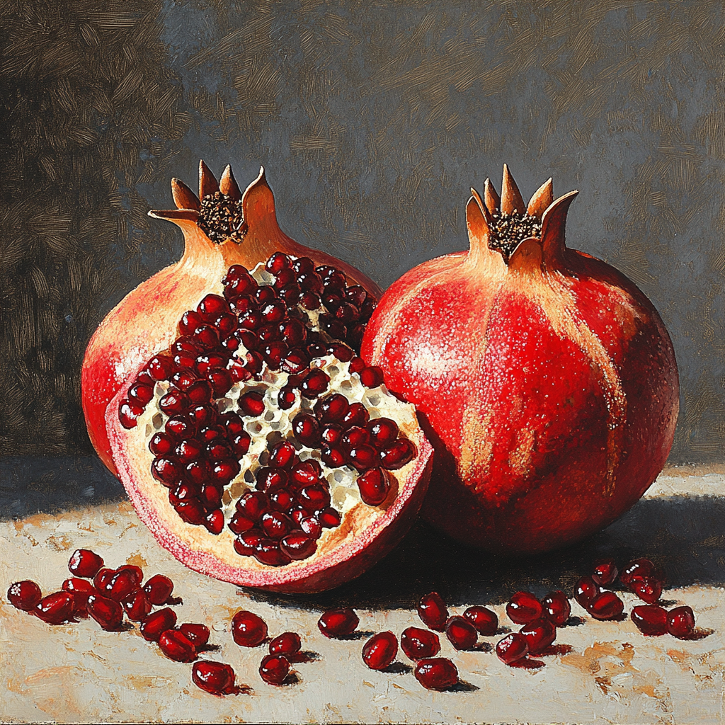 Michelangelo Inspired Pomegranate Genesis paint by numbers