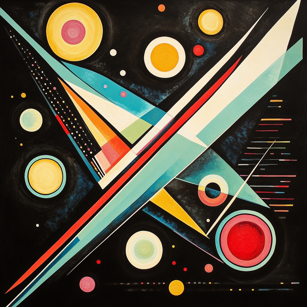 Wassily Kandinsky Inspired Cosmic Symphony Abstract Paint by numbers art