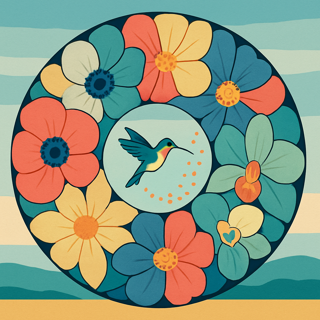 Wind Map Of Petals Floral Paint by numbers art