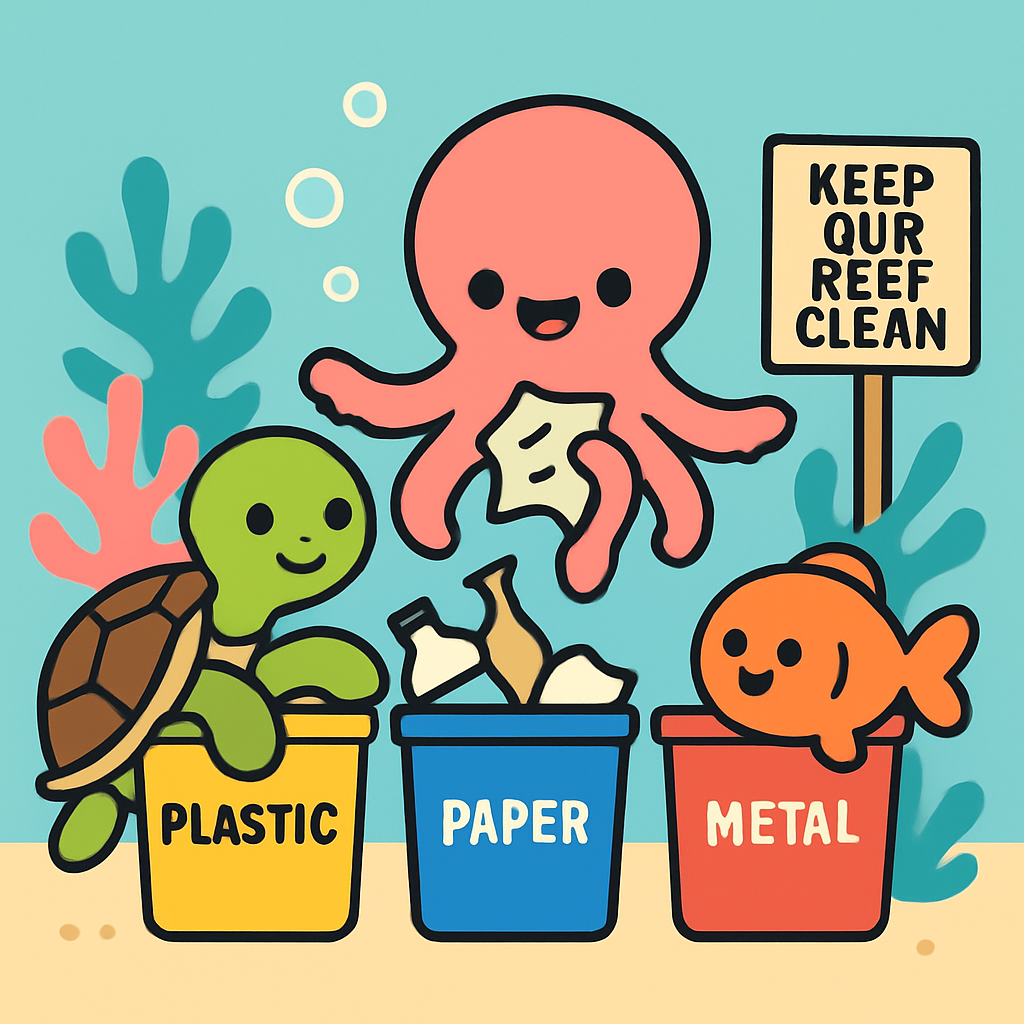 Coral Reef Recycling Squad Paint by numbers kits