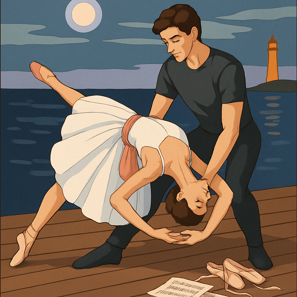 Moonlit Pier With Ballet Rehearsal Paint by numbers art