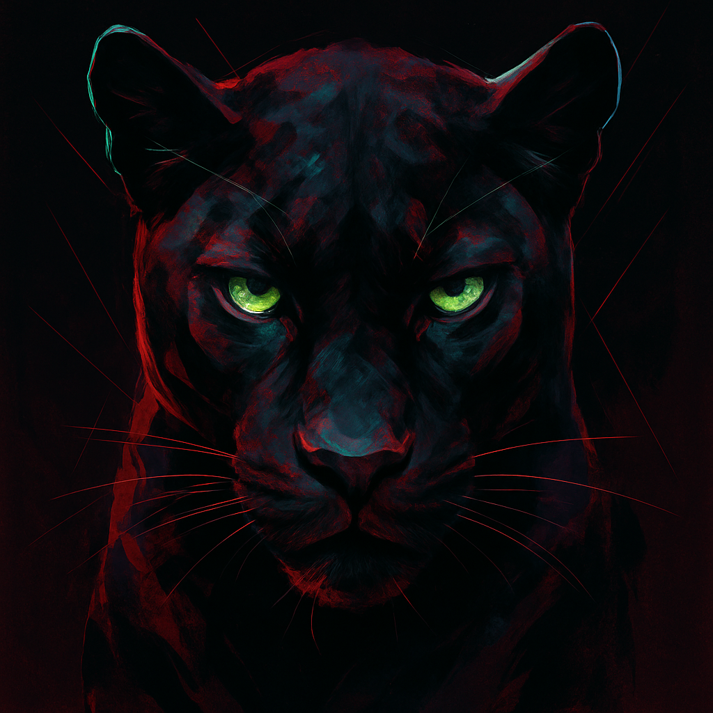 Crimson Night Panther Focus paint by color