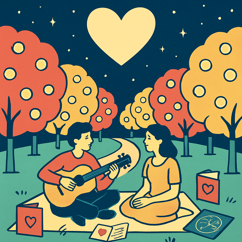 Moonlit Orchard Valentines Day Serenade paint by number