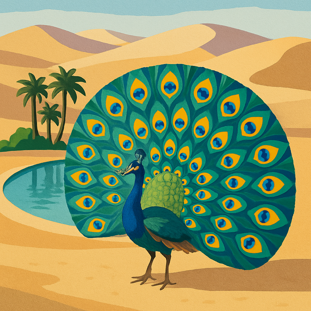 Windcarved Dunes With Peacock Oasis paint by color