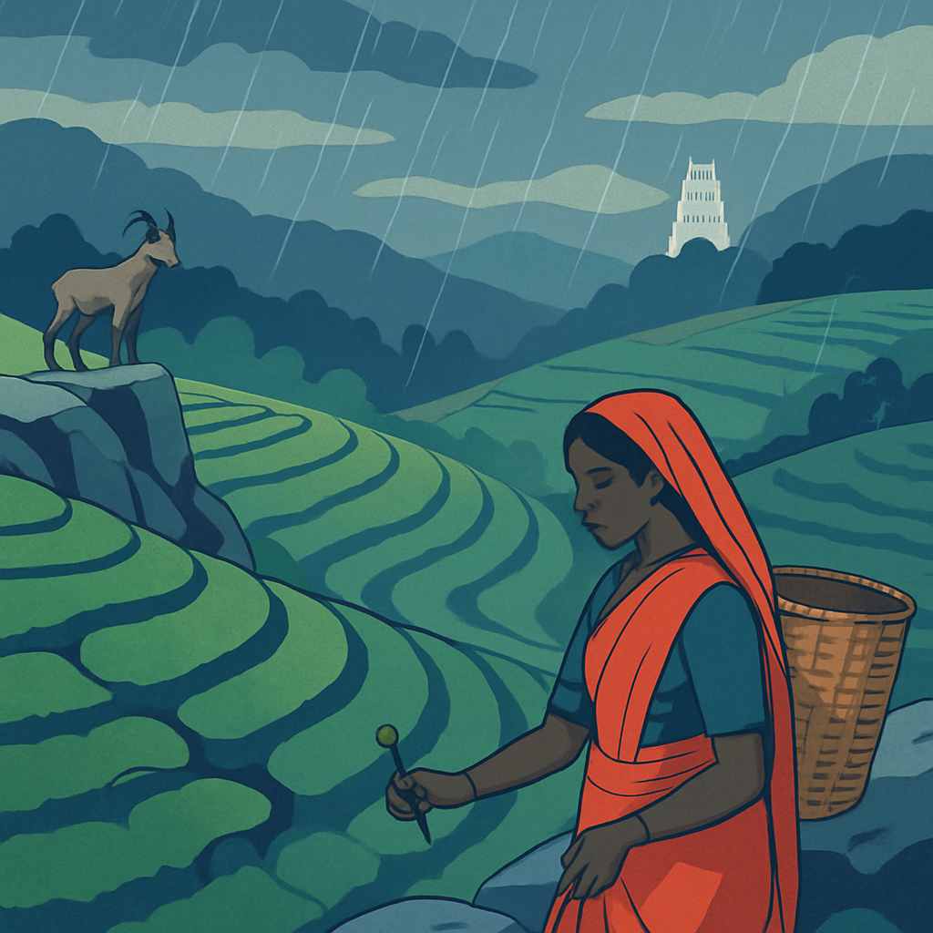 Indigo India Monsoon Tea Terraces DIY paint by numbers