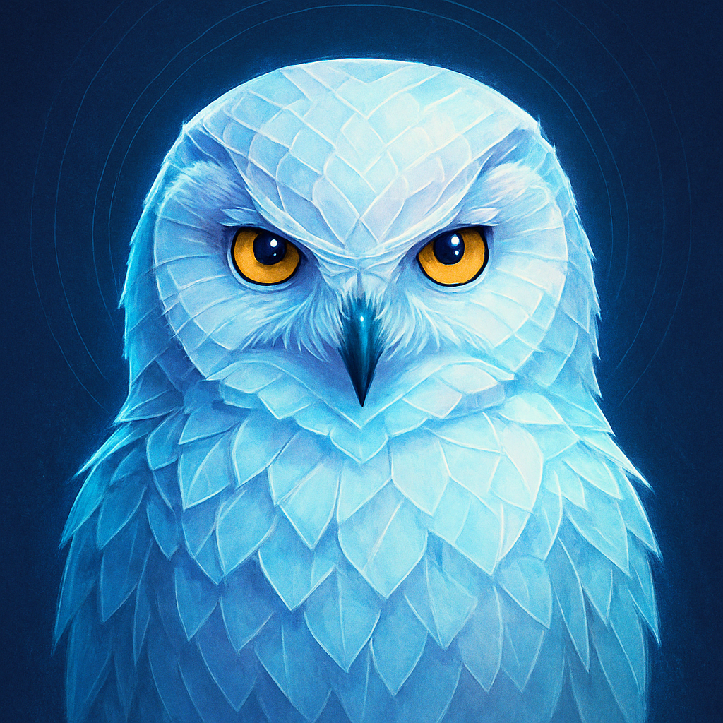 Glacier Pulse Snowy Owl Portrait Painting by numbers kit