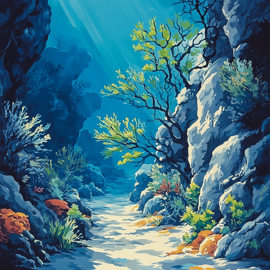 Michelangelo Inspired Eclipse Reef Number painting