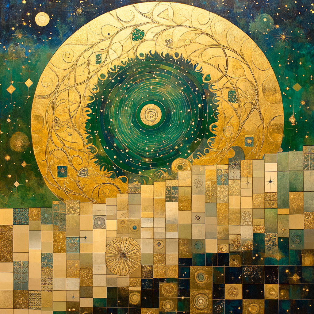 Gustav Klimt Inspired Aurora Mandala Of Renewal Painting by numbers kit