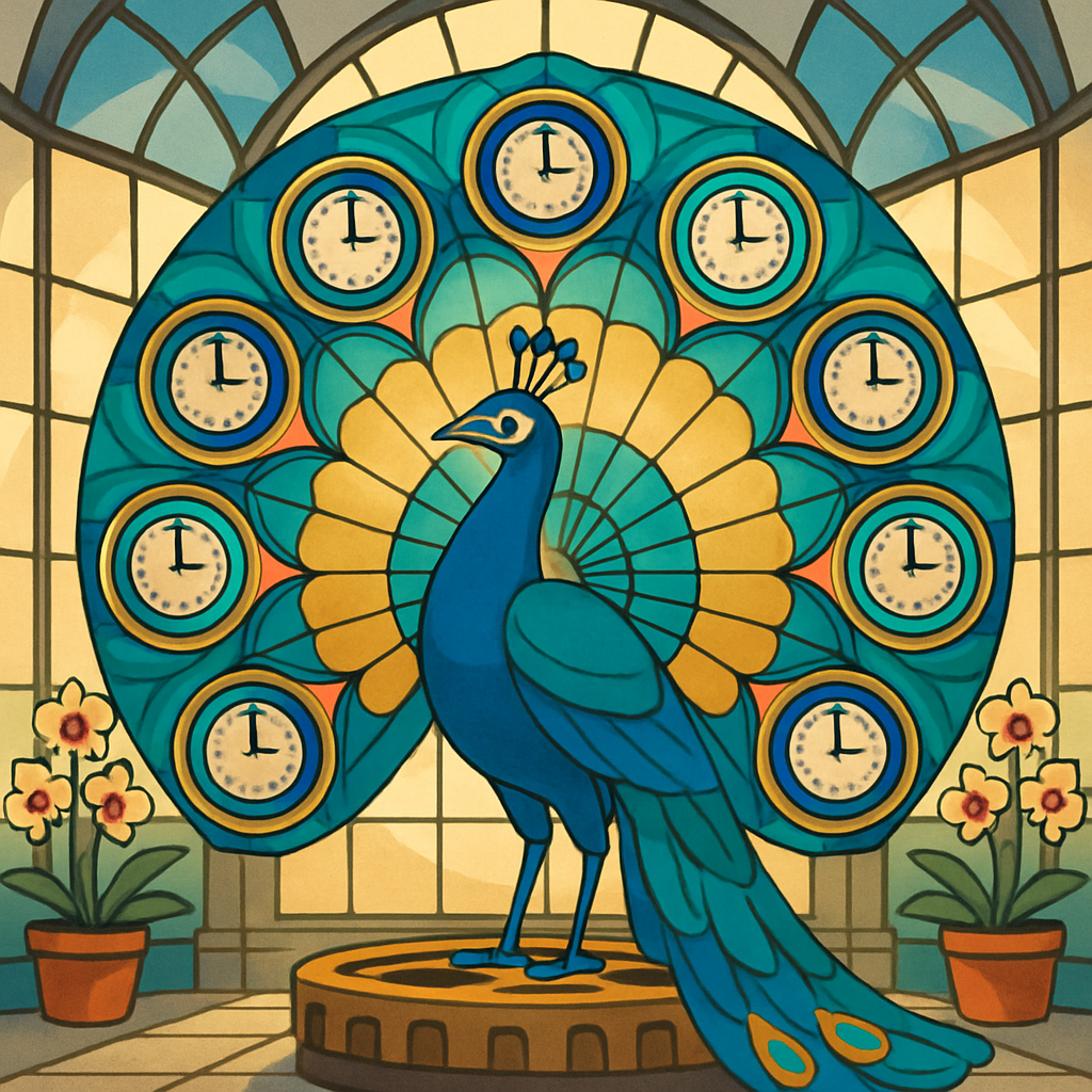 Clockwork Conservatory Peacock Number painting