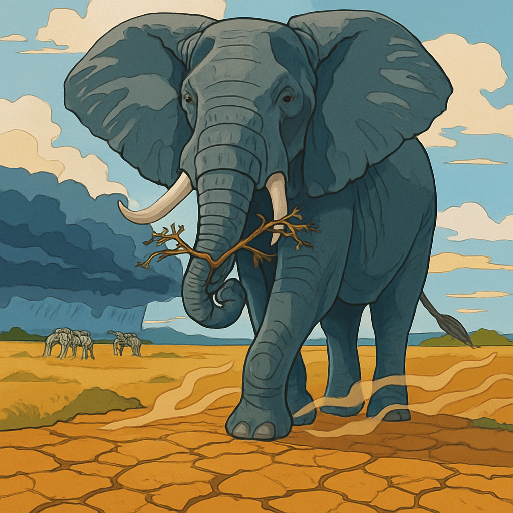 Savannah Stormshadow Elephant paint by numbers