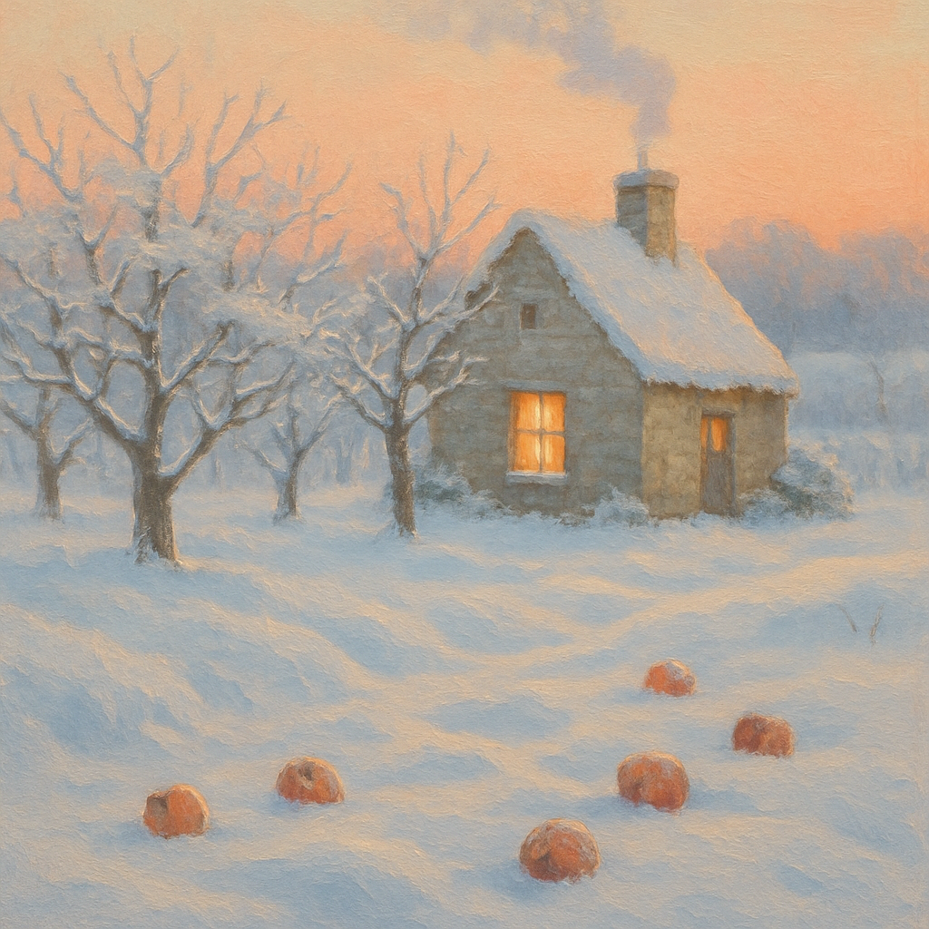 Sunrise Smoke Over The Orchard Cottage Paint by numbers kits