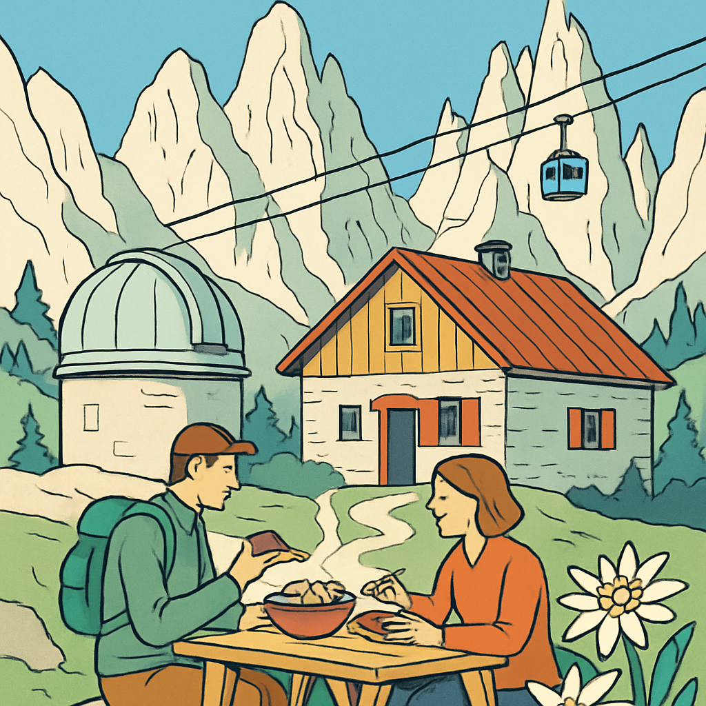 Solar Observatory Over Italy Limestone Peaks Number painting