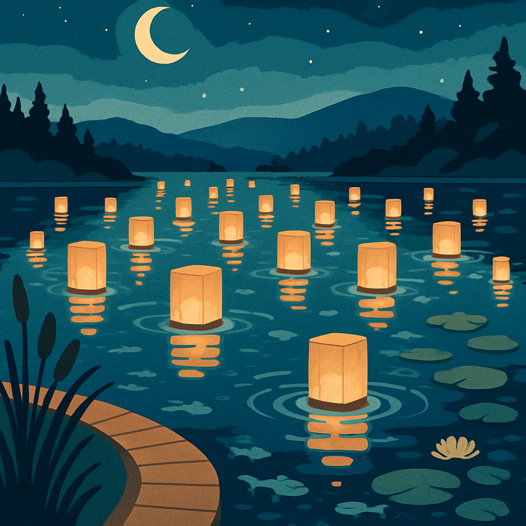 Foglight Lanterns On The Lake painting number kit