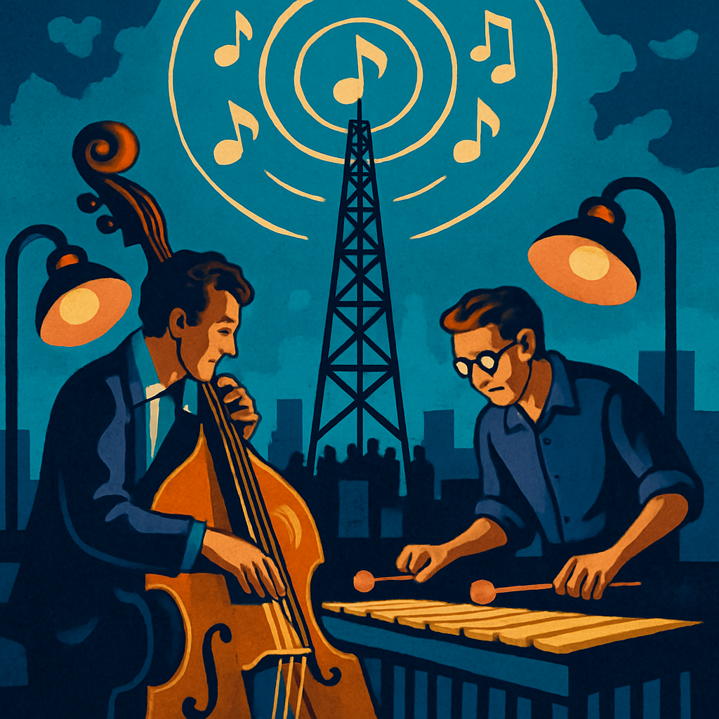 Rooftop Signal Jam With Jazz Echoes painting number kit