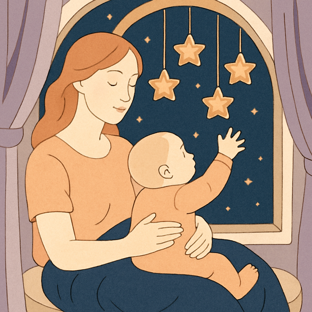 Mother With Lullaby Constellation Number painting