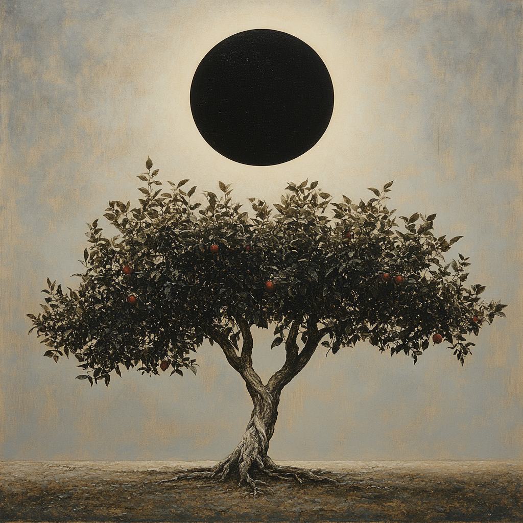 Michelangelo Inspired Eclipse Orchard paint by number