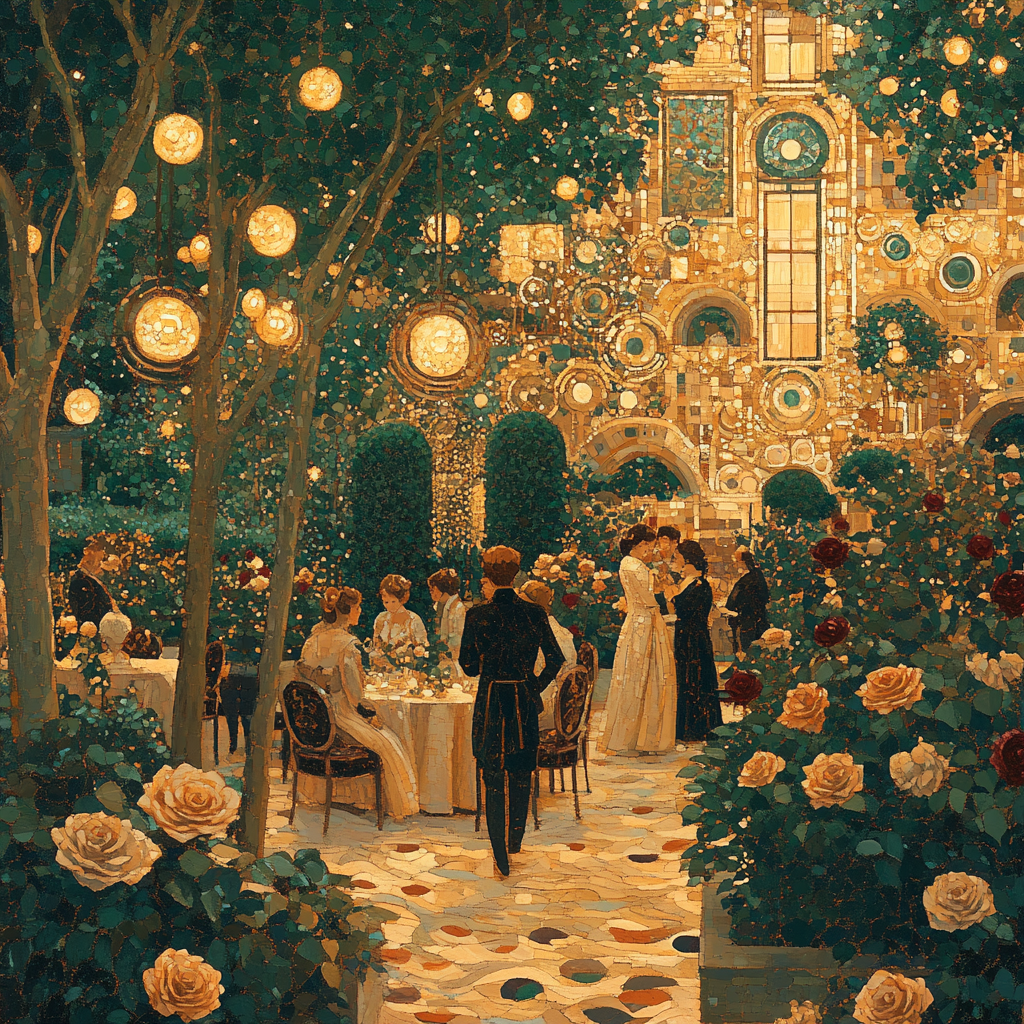 Gustav Klimt Inspired Golden Garden Celebration DIY paint by numbers