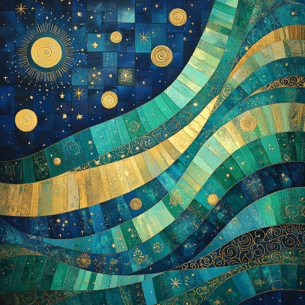Gustav Klimt Inspired Auroral Symphony Of The Magnetosphere DIY paint by numbers