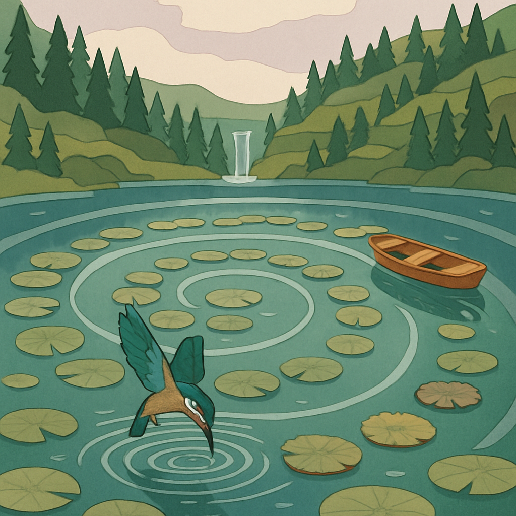 Clockwork Shoreline Lake Scene Painting by numbers kit