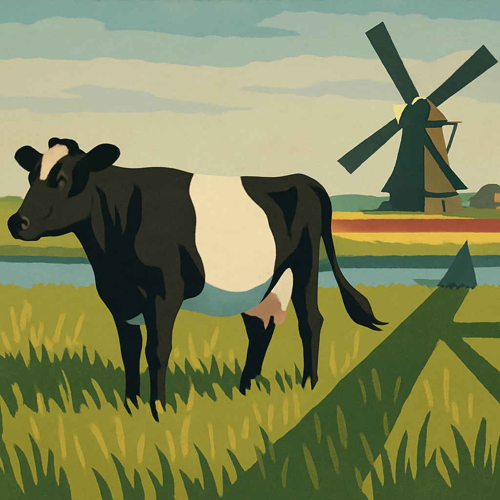 Windmill Shadow Cow Pasture Paint by numbers kits