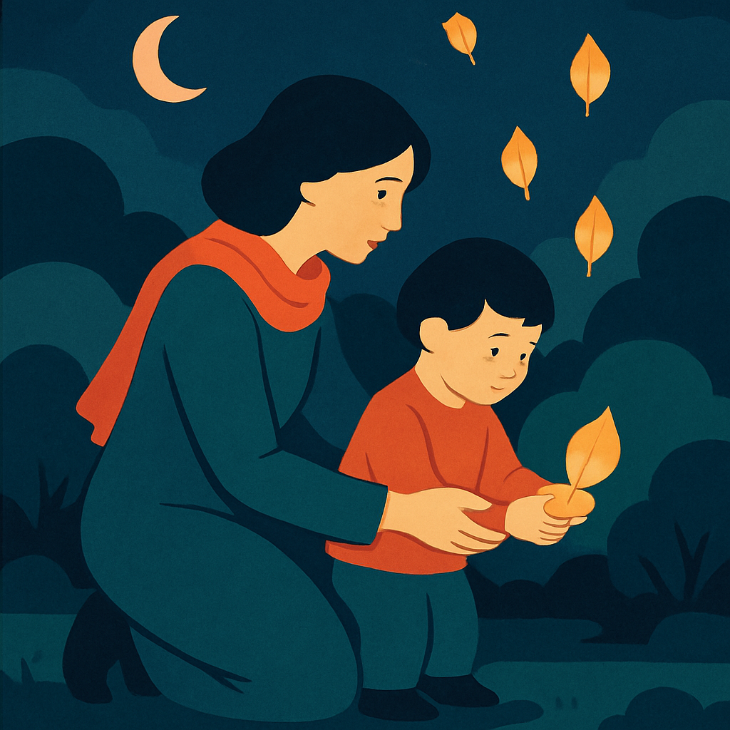 Lantern Garden Mother Numbered painting kits