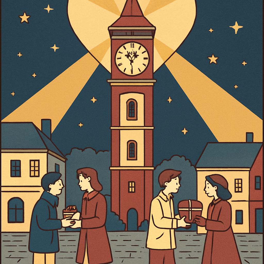 Valentines Day Clock Tower Star Beacon paint by numbers