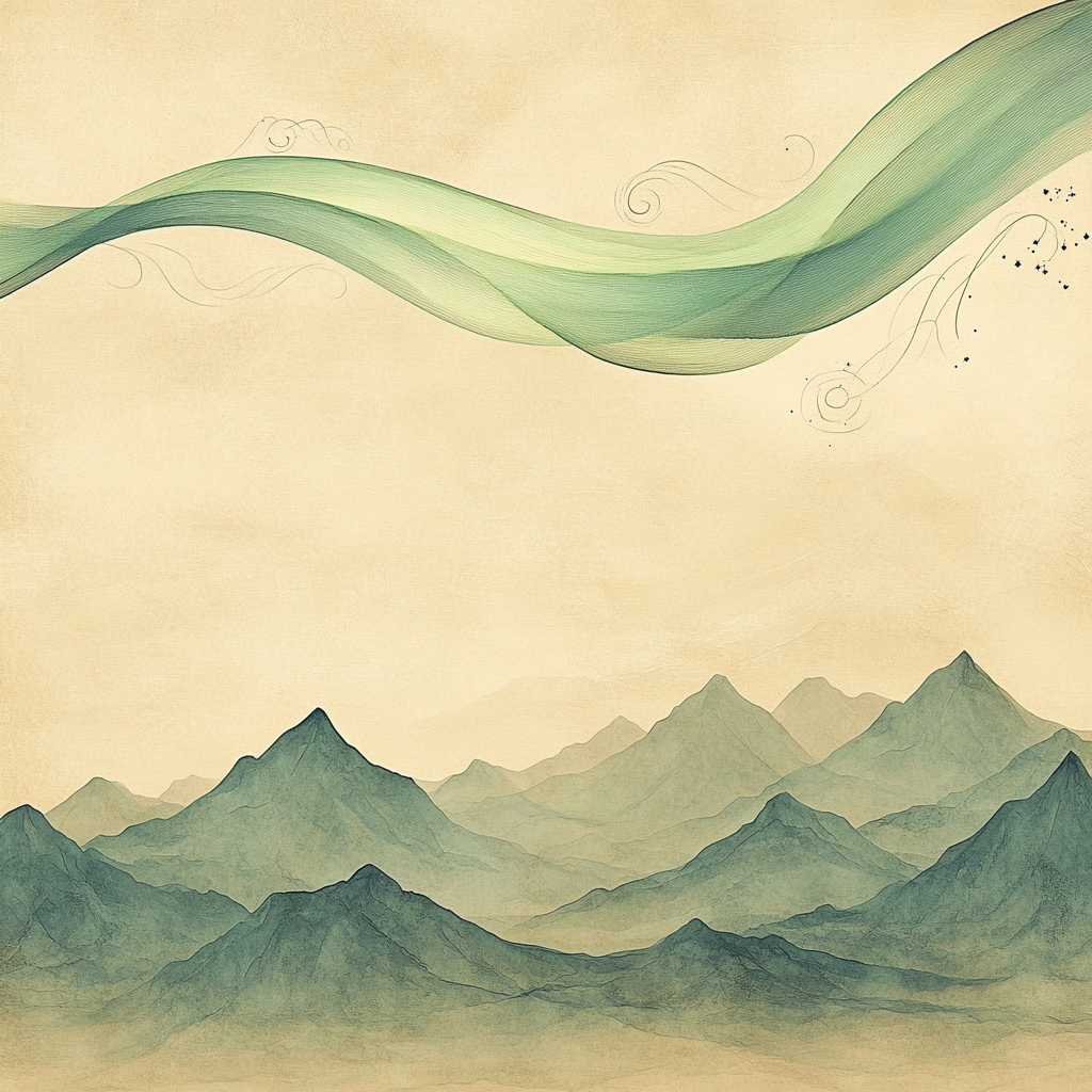 Leonardo Da Vinci Inspired Aurora Over Silent Mountains Painting by numbers kit