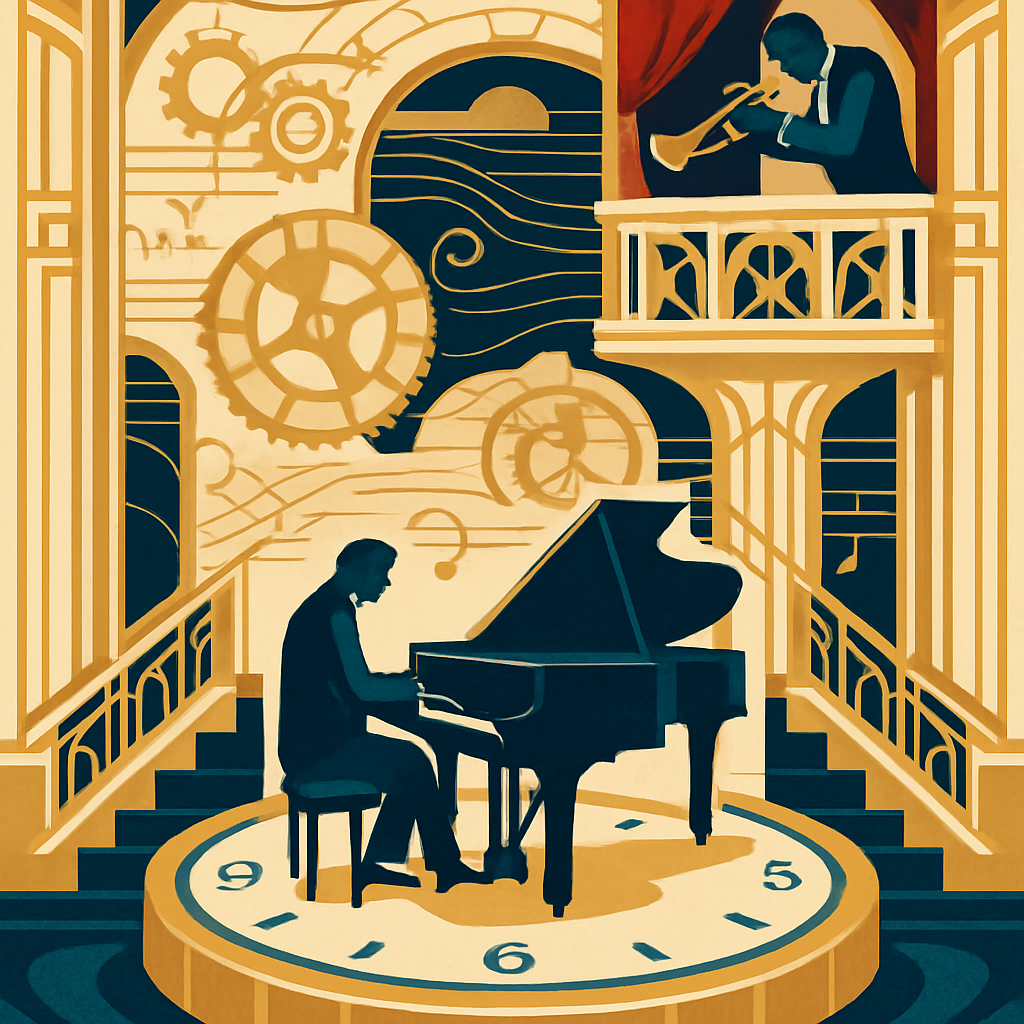 Clockwork Ballroom With Jazz Improvisation DIY paint by numbers