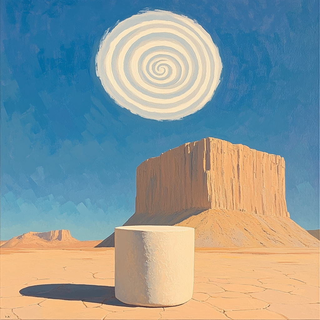 Georgia O Keeffe Inspired Sun Bleached Bone And Spiral Cloud Over Mesa Paint by numbers kits