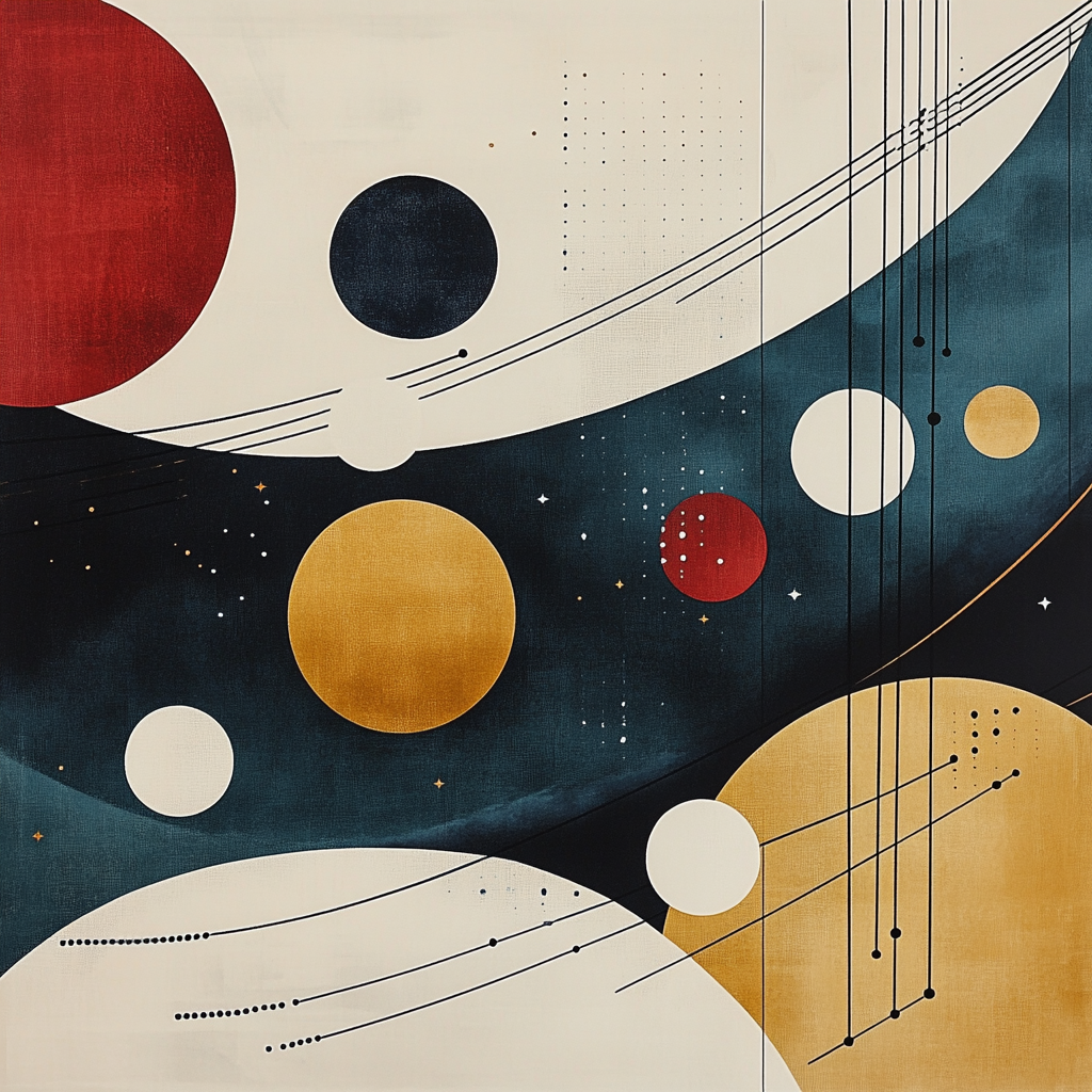 Wassily Kandinsky Inspired Abstract Symphony Of Planets Paint by numbers art