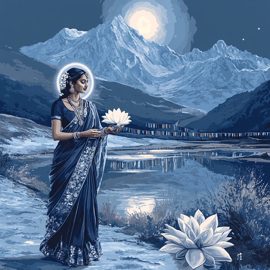 Parvati Moonlit Kailash Walk Numbered painting kits