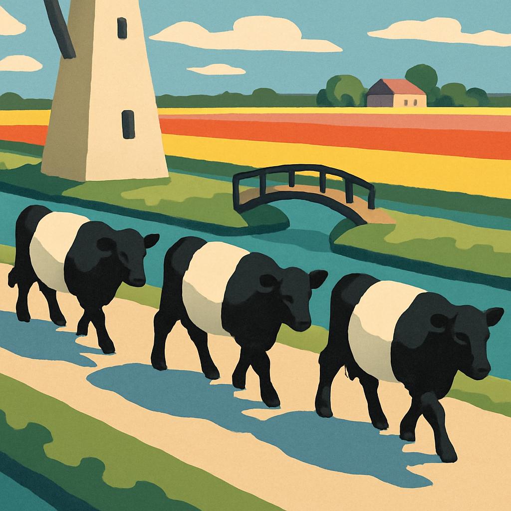 Windmill Shadow Cow Parade Paint by numbers kits