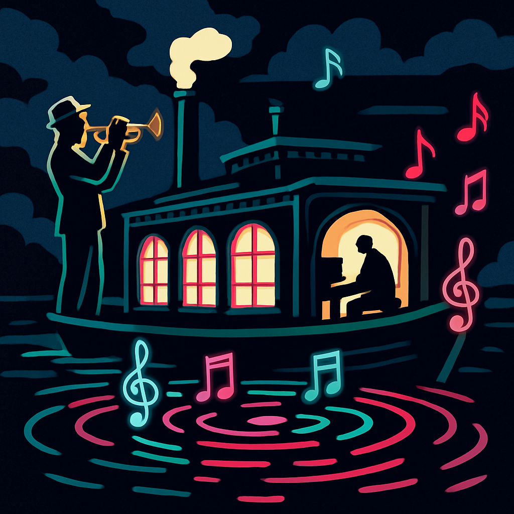 Jazz Neon Riverboat Jam Paint by numbers kits