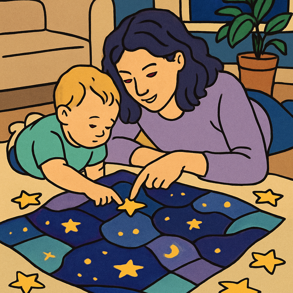 Quilt Of Stars With Motherly Hands Paint by numbers kits
