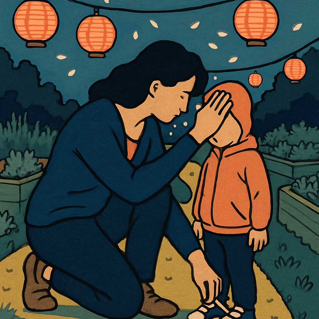 Mother In The Lantern Garden Numbered painting kits