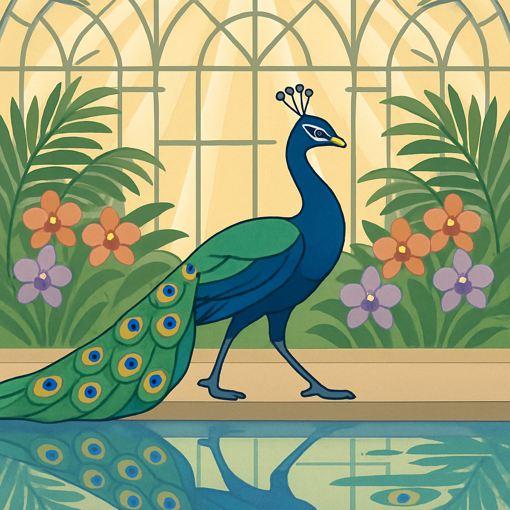 Glasshouse Reflections Peacock paint by numbers