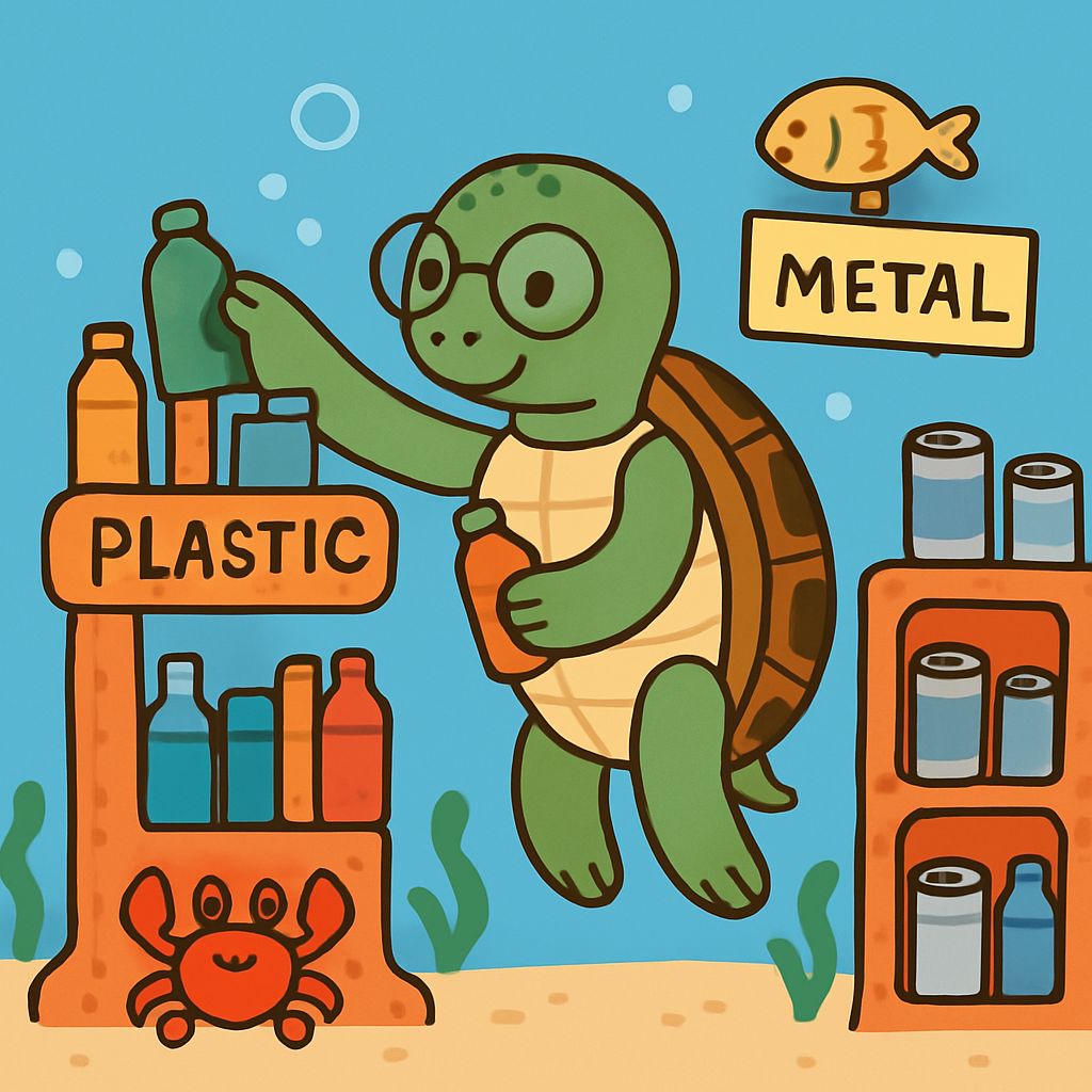 Turtle Library Of Recycled Treasures DIY paint by numbers