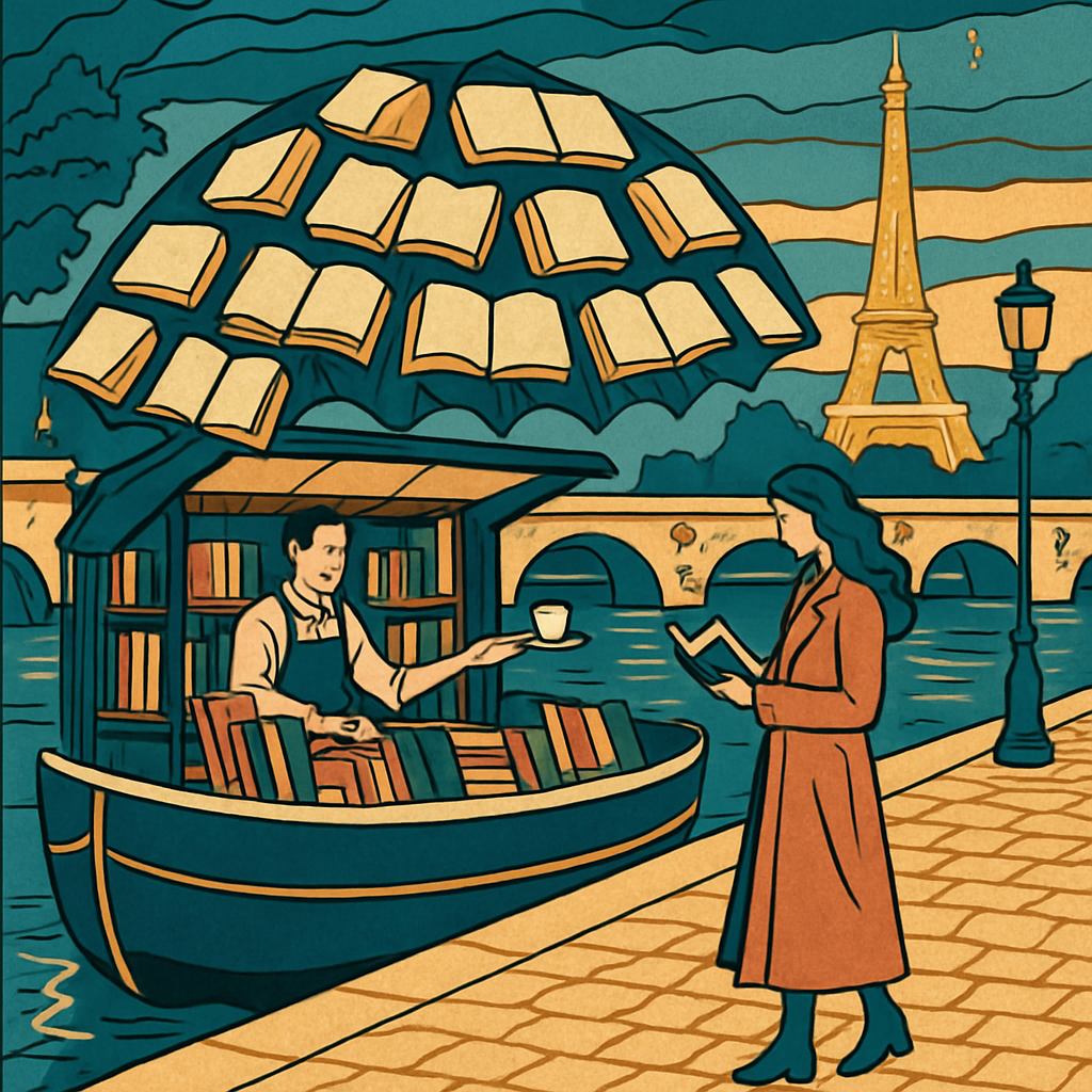 Midnight Bookstall In Paris Glow DIY paint by numbers