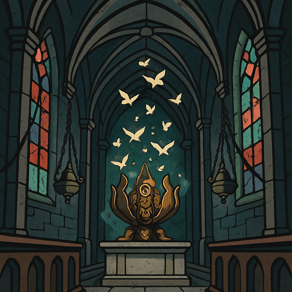 Clockwork Reliquary In Gothic Cathedral DIY paint by numbers