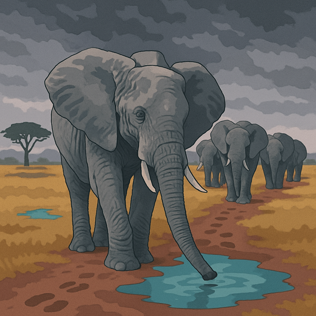 Monsoon Map Elephant Trail Paint by numbers art