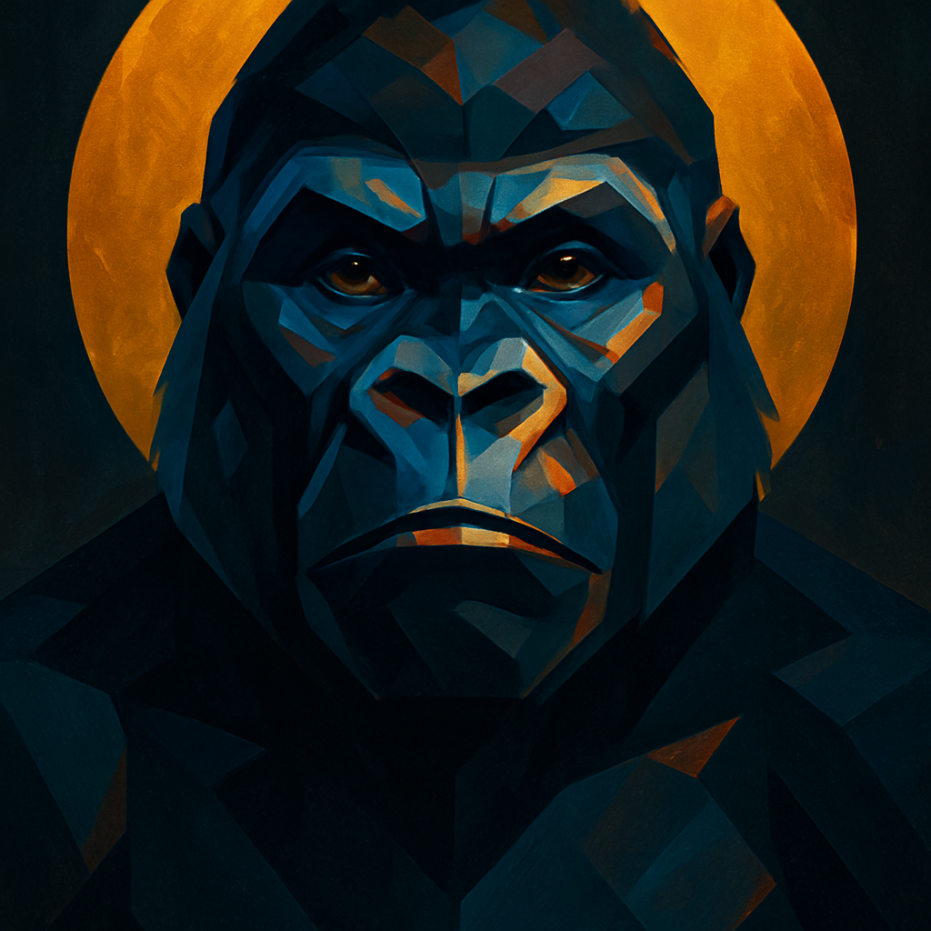 Obsidian Halo Gorilla Monarch paint by numbers