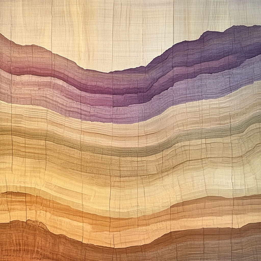 Georgia O’Keeffe Inspired Petrified Wood Canyon Strata DIY paint by numbers