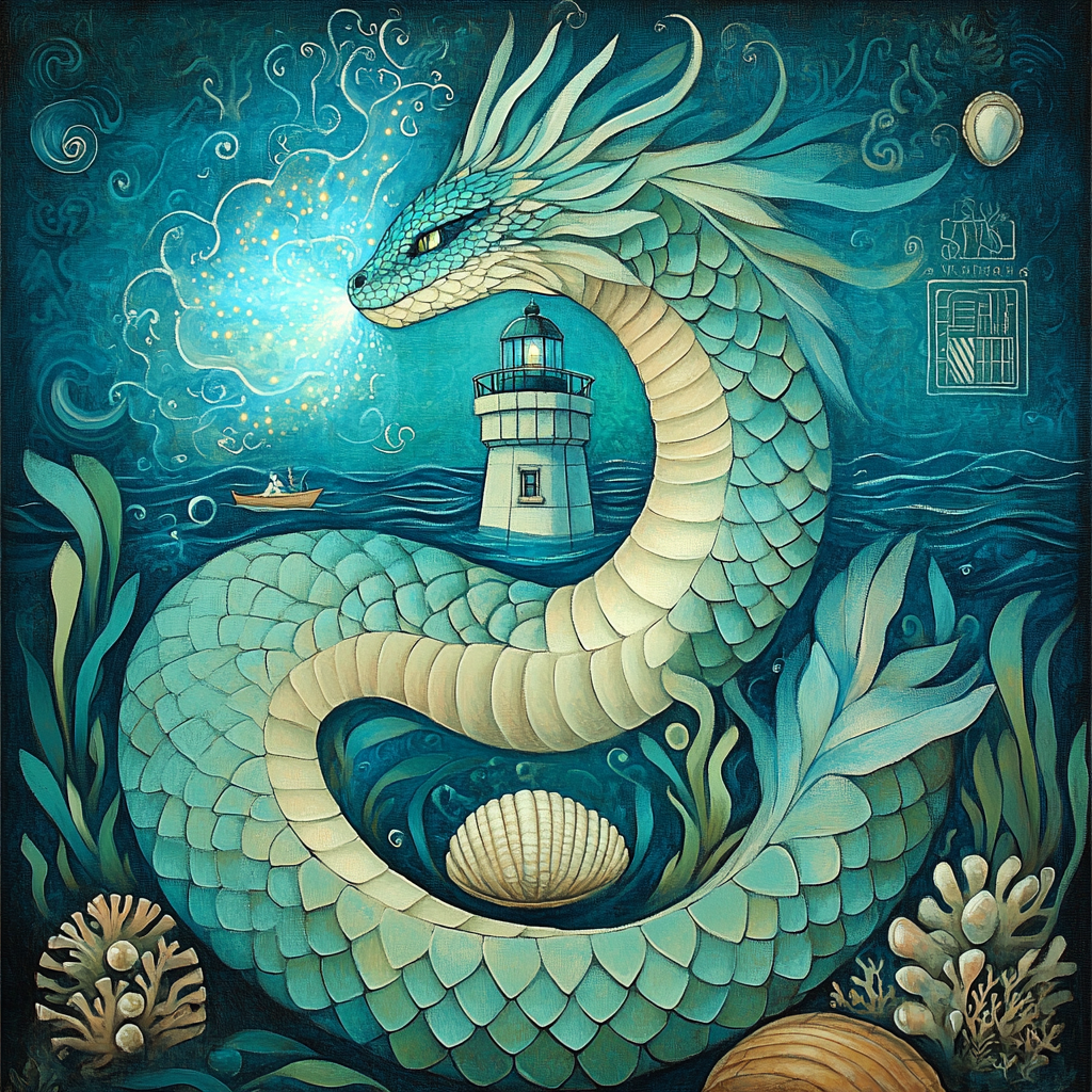 Tideglass Dragon Lighthouse Guardian Numbered painting kits