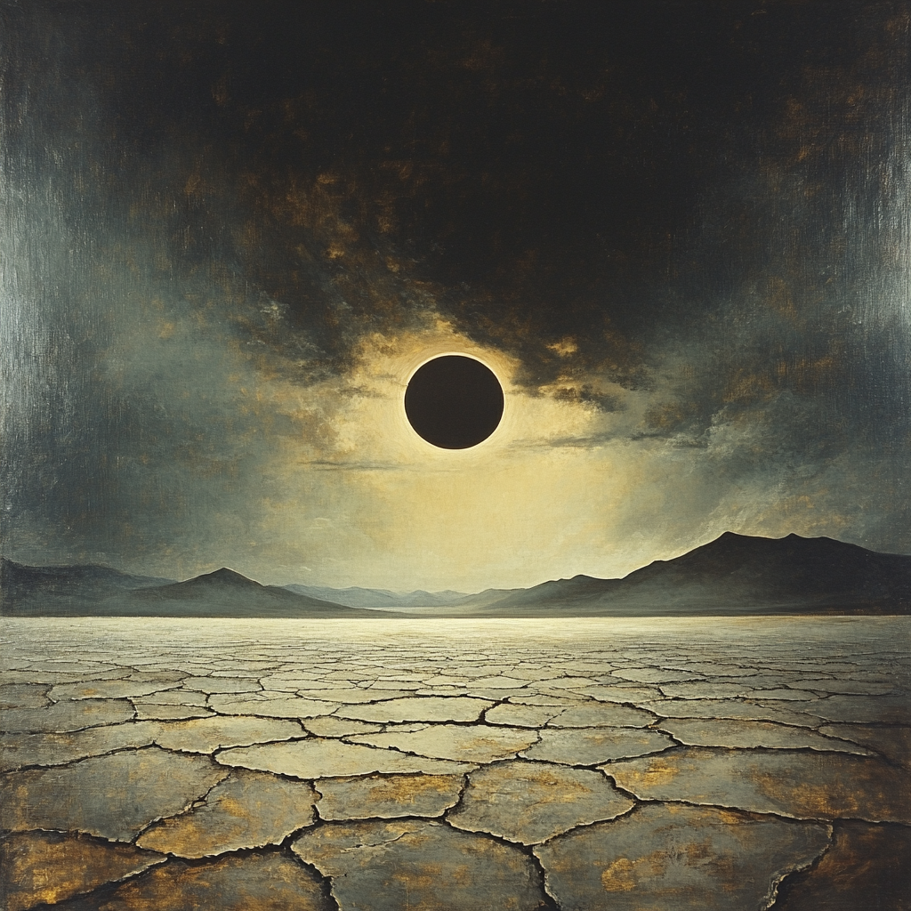 Francisco Goya Inspired Eclipse Over Salt Flats Painting by numbers kit