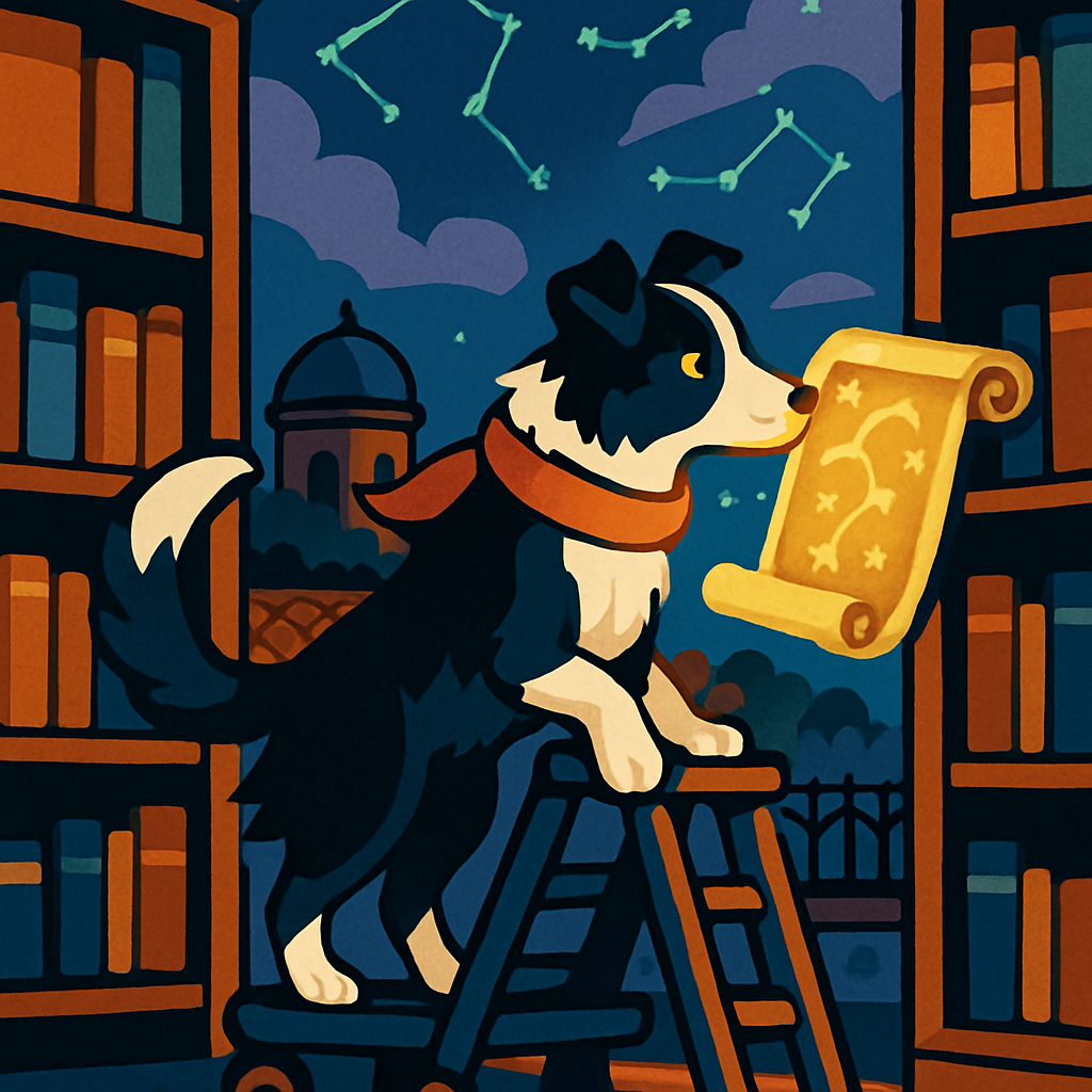 Sky Library Dog Expedition Painting by numbers kit