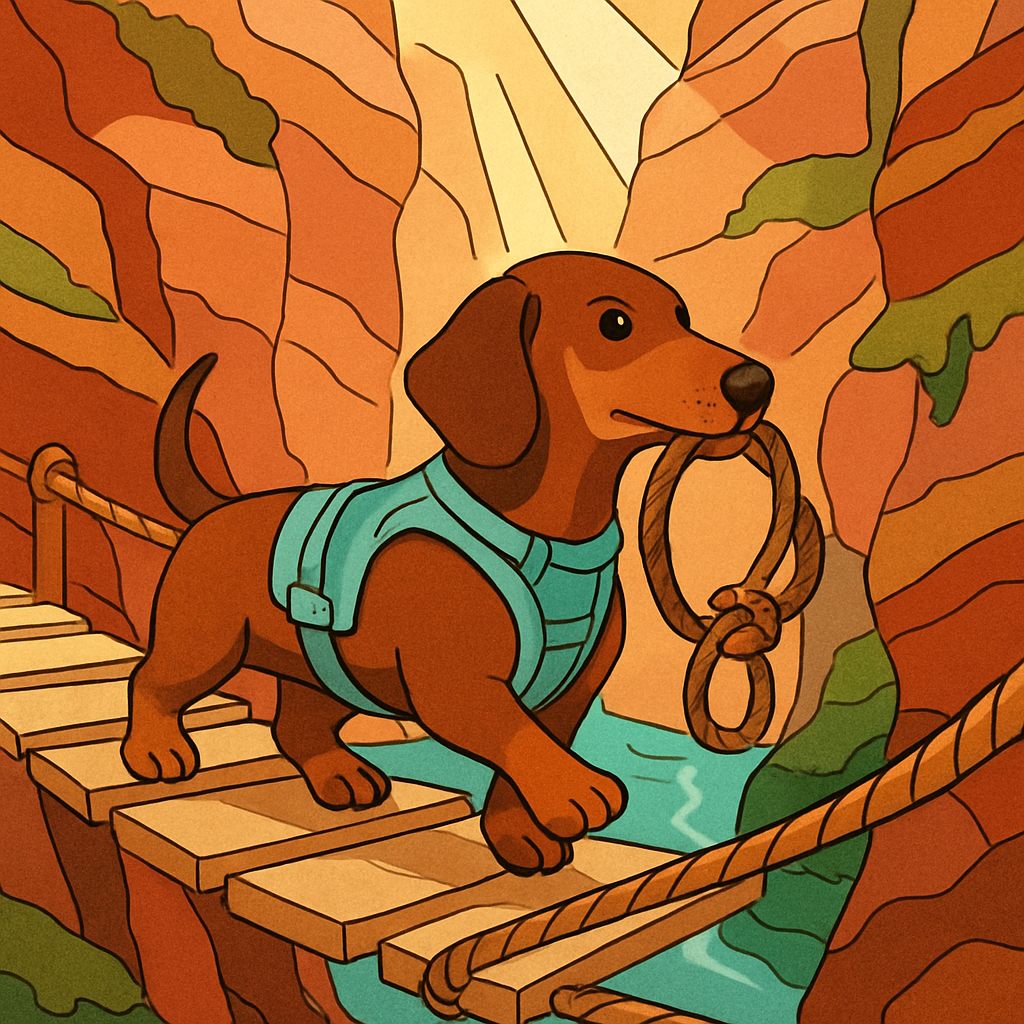 Mossy Canyon Trail With Dog Companion DIY paint by numbers