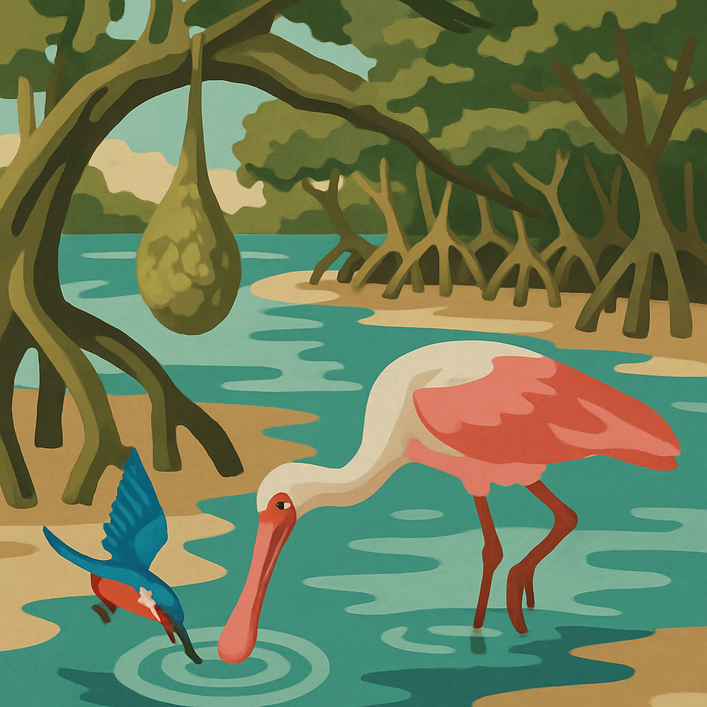 Mangrove Chorus With Birds DIY paint by numbers