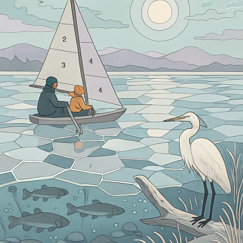 Lake Shard Ice Carnival Number painting